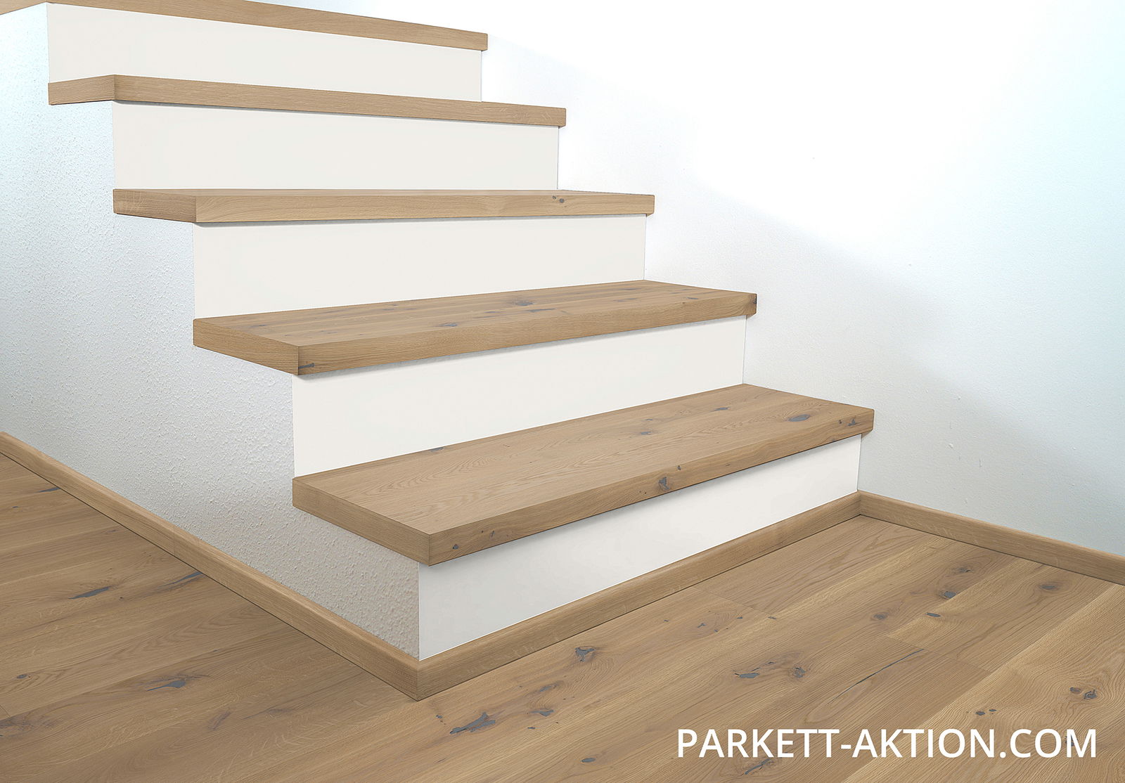 Parket Treppen Profil U home 131302 eiche gebürstet country weiss geölt