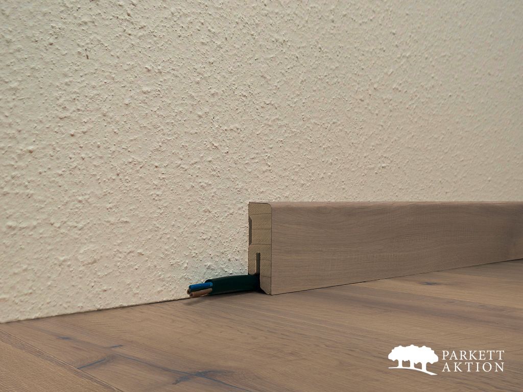 Zierleiste Eiche rechteckig geräuchert weiss