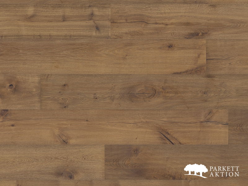 Breitdiele Eiche Country geräuchert handgehobelt 3D Äste tief gebürstet Rohholz-Optik geölt