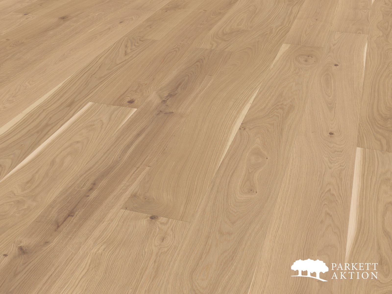 Parkett Dielen Eiche hell astig markant gebürstet weiss geölt
