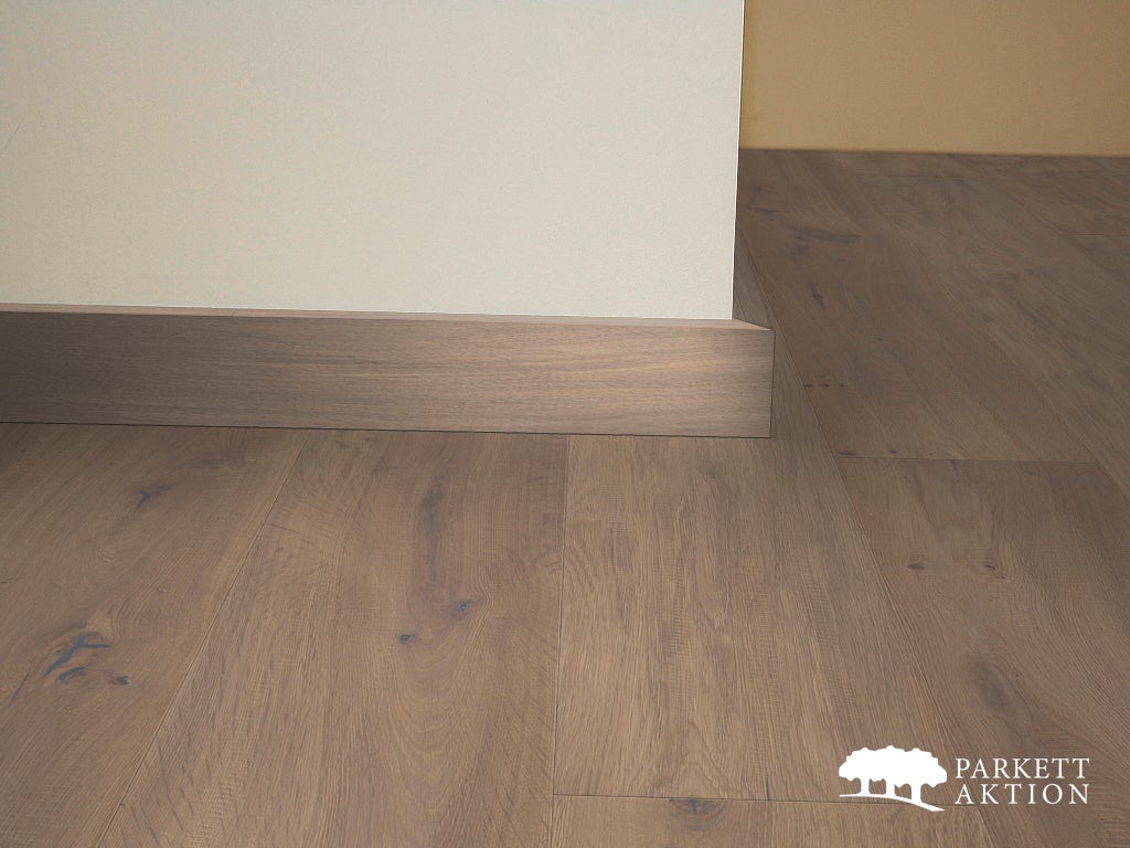 Sockel sockelleisten eiche massiv gebürstet weiss matt geölt