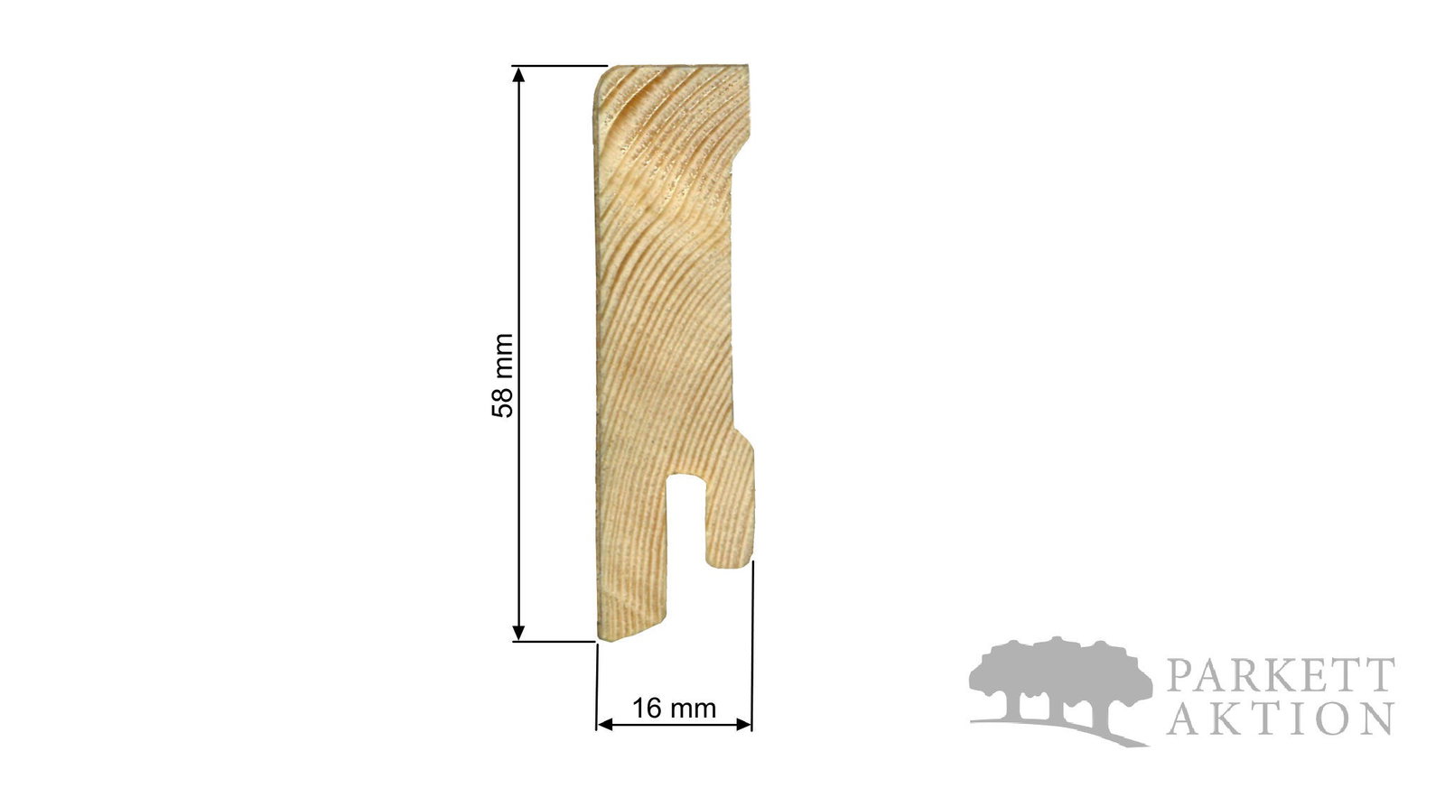 Sockelleisten Eiche Cube 58 weiß matt lackiert