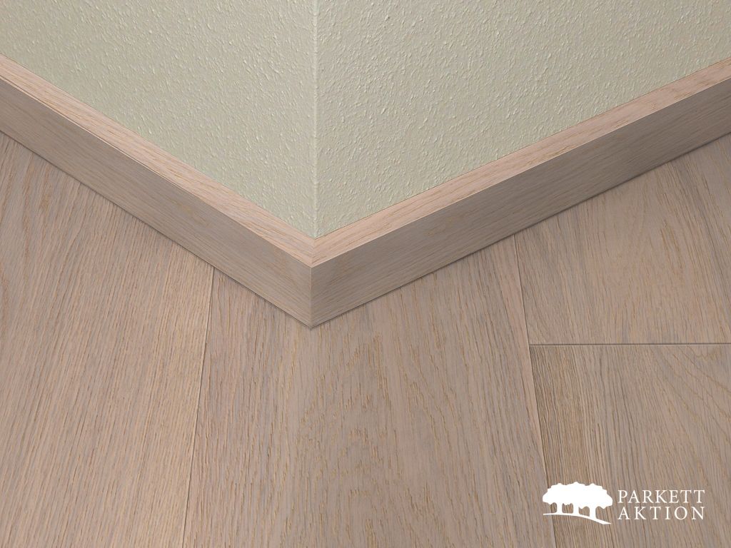 Echtholz Abschlussleisten Eiche modern 40 stark weiss