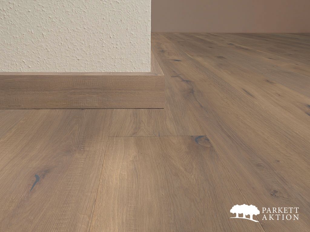 Sockel eiche cube 40 gebürstet weiss matt geölt