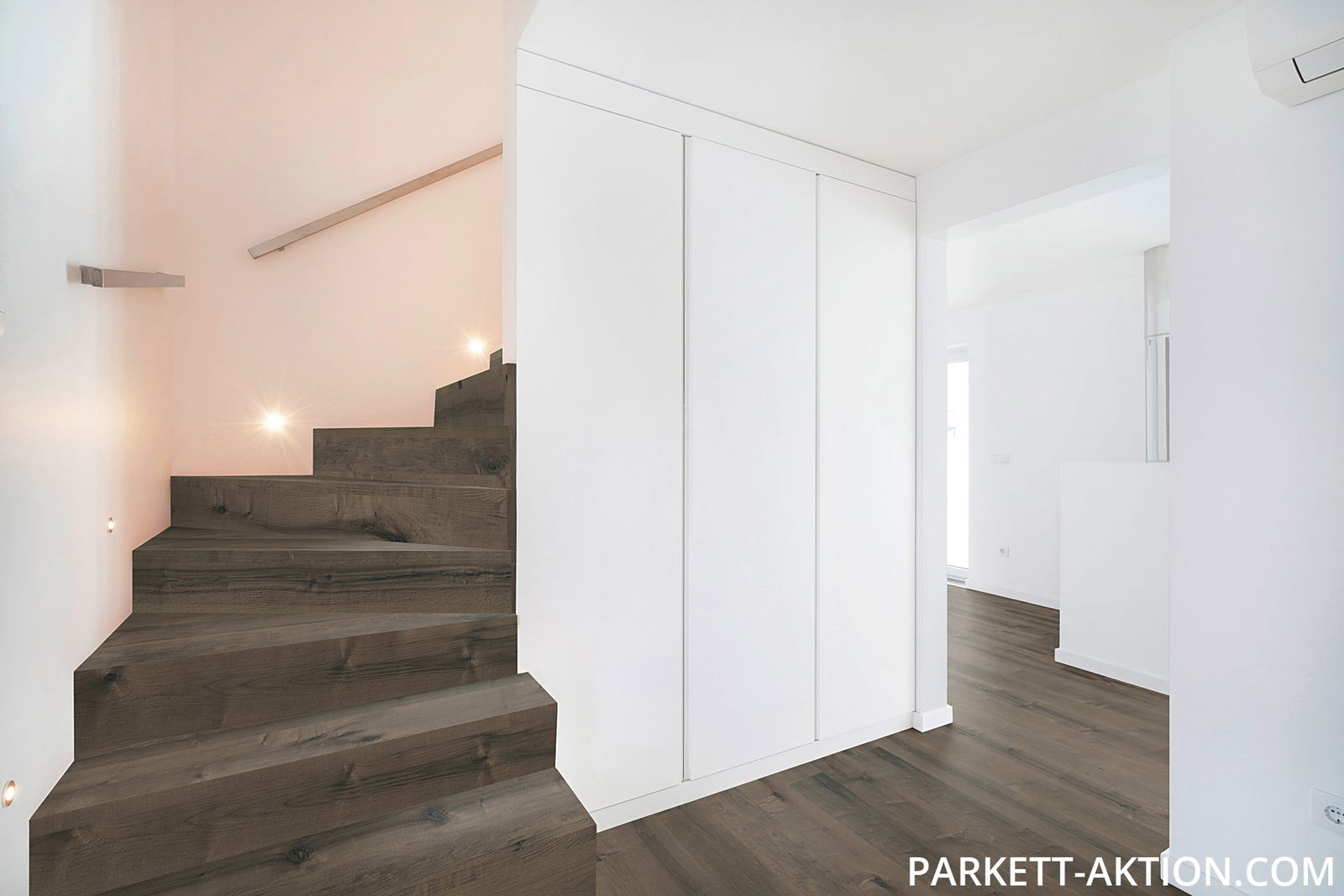 Parket Treppen Profil L modern 141600 echtholz gebürstet ahorn silvermine geölt