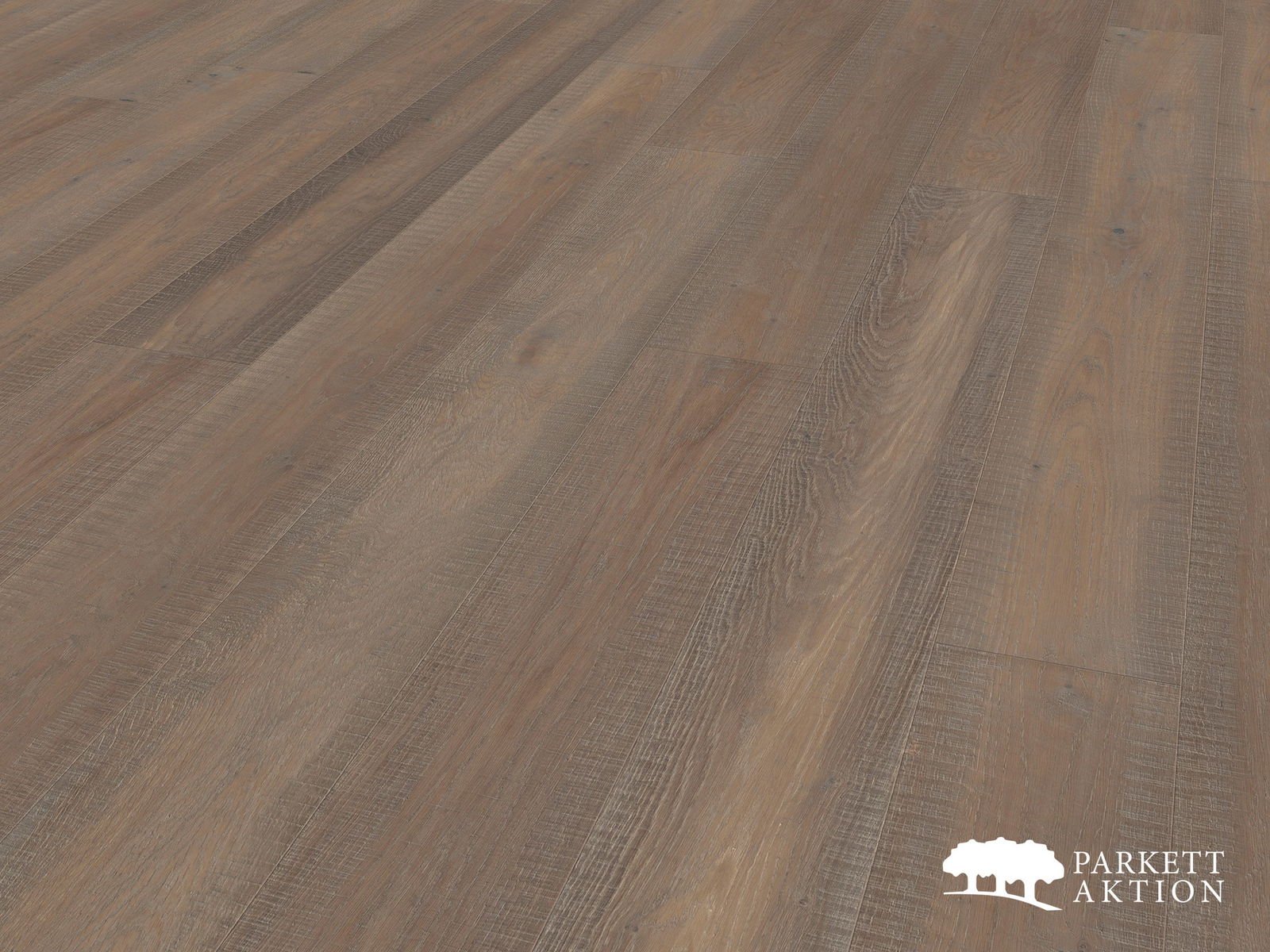 Landhausdiele Eiche sägerau hellbraun weiss geölt clic