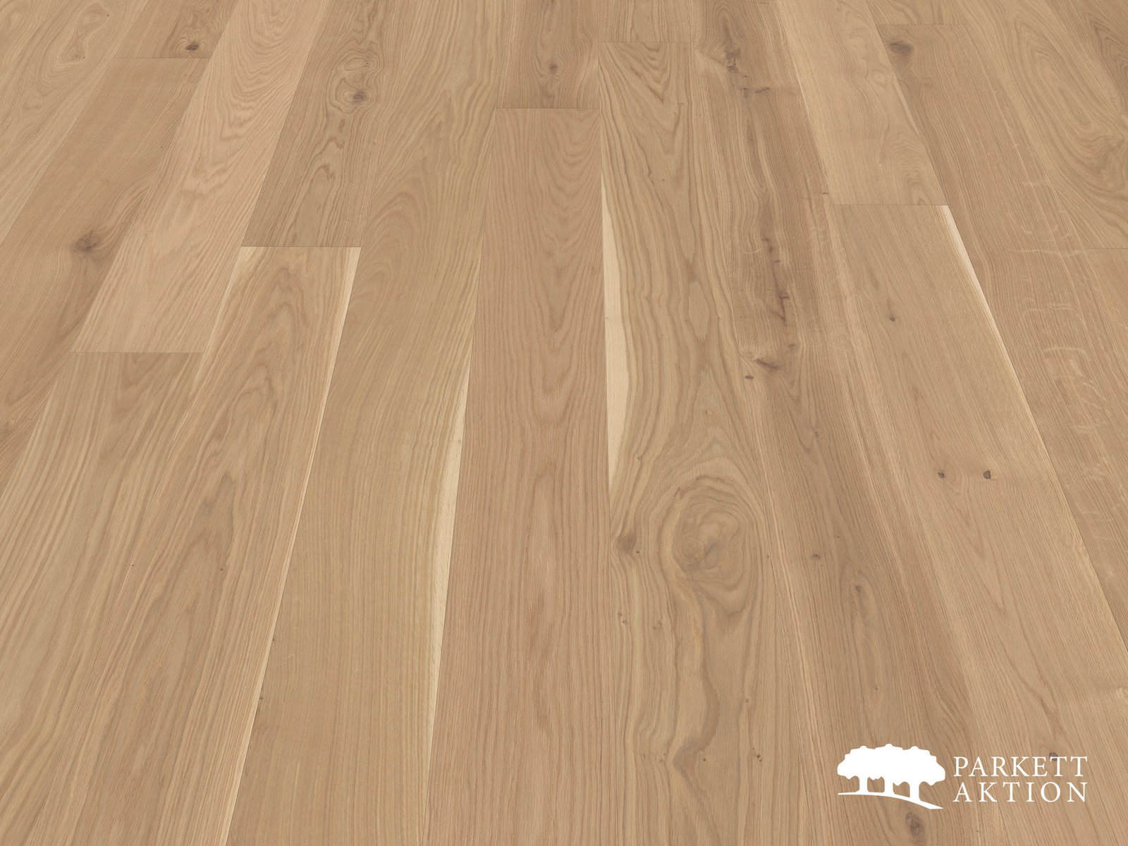 Klickparkett Dielen Eiche hell astig markant gebürstet weiss geölt