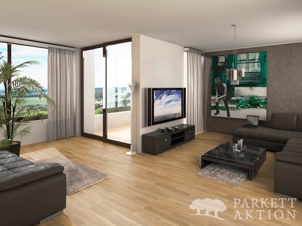 2-Schicht Fertigparkett Eiche Natur lackiert